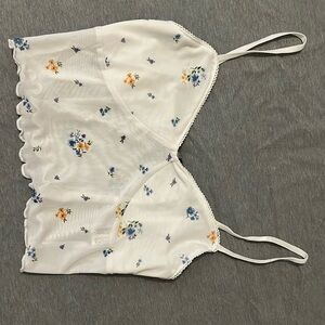Cropped flower pattern cami